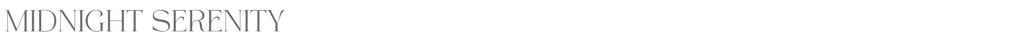 Sample characters Midnight Serenity Font